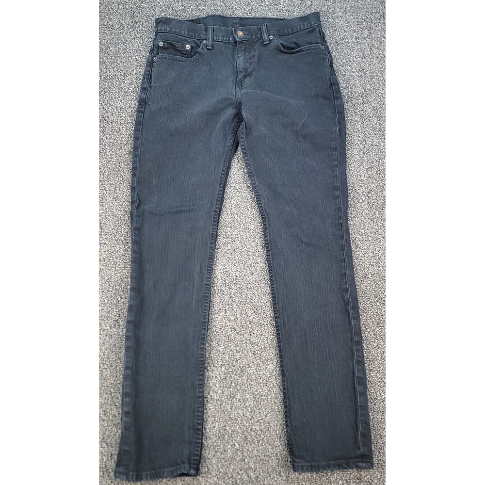 Levis 511 Jeans Mens 32x32 (Fits 32x31) Black Stretch Denim Skinny Rock Preppy